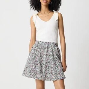 J. Crew Multicolor Floral Mini Skirt